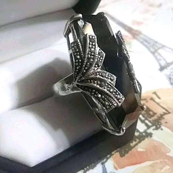 HUGE🔥Black BOLD onyx stone ring.🌟 - Picture 7 of 10